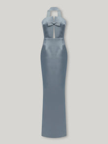 Bust Bow Cut-Out Strapless Dress