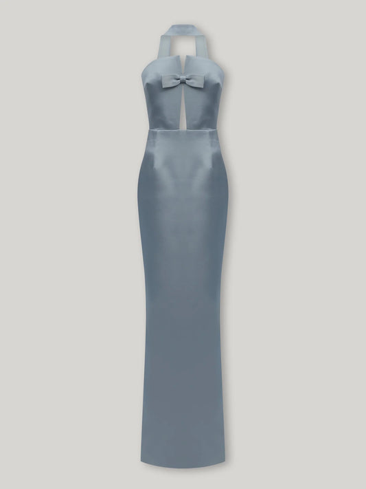 Bust Bow Cut-Out Strapless Dress