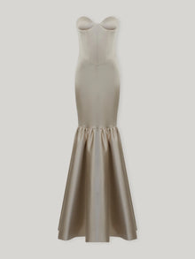 Satin Strapless Mermaid Gown