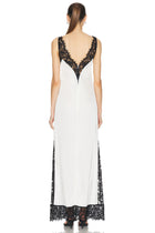 Deep V-Neck Sleeveless Lace Splicing Dress