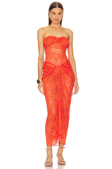 Strapless Lace Bodycon Dress