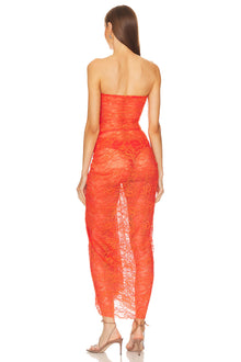 Strapless Lace Bodycon Dress