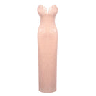 Shell-Shaped Strapless Sequin Dress