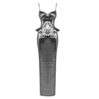 Sequin Spaghetti Strap Corset Top and Skirt Two-Piece Set