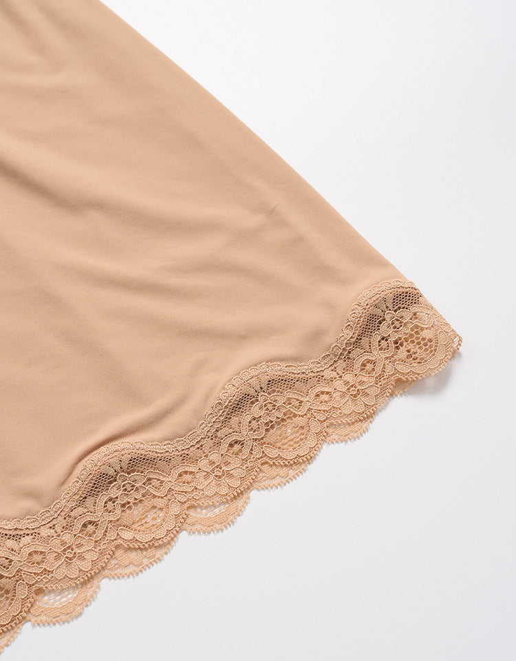 Spaghetti Strap Lace-Trim Bodycon Layering Dress