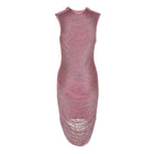 Crew-Neck Sleeveless Bandage Fringe Dress