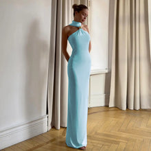 High Neck Sleeveless Metallic Bodycon Dress