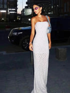 Strapless Side Slit Dress