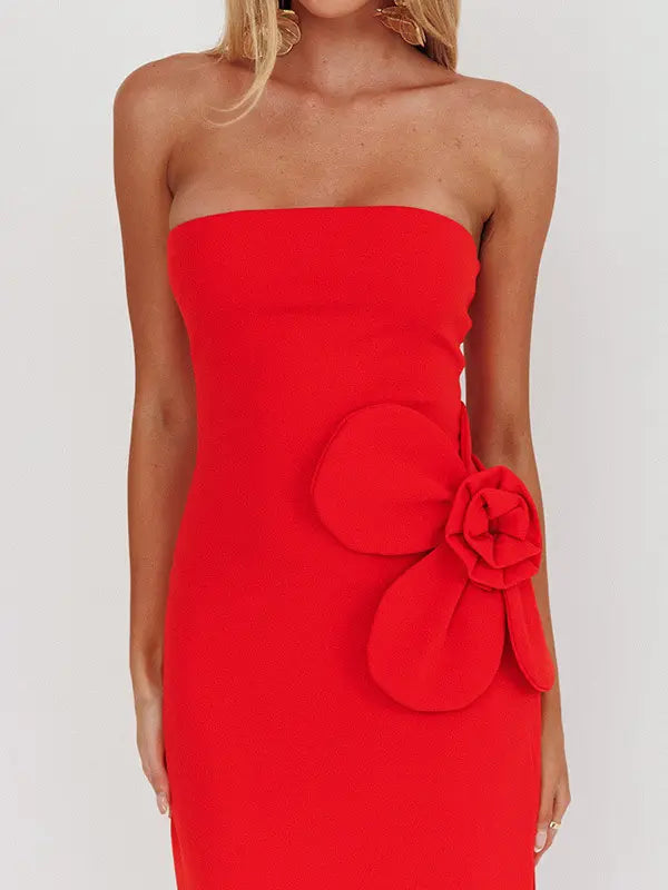 Off shouder Strapless Dress