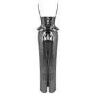 Sequin Spaghetti Strap Corset Top and Skirt Two-Piece Set