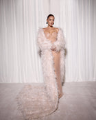 Shell-Shaped Strapless Sequin Dress