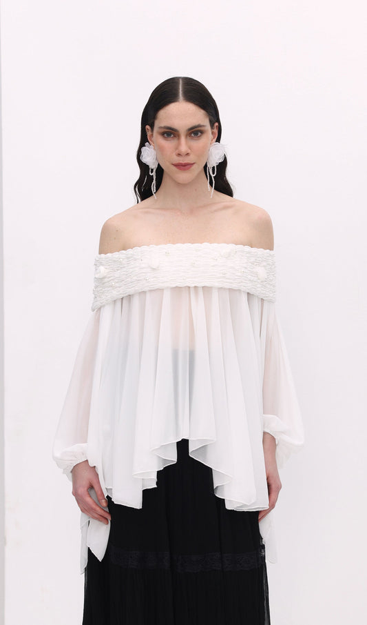 Off Shoulder Mesh  Mini Dress