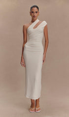 One Shoulder Modal Midi Dress