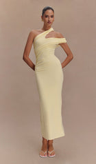 One Shoulder Modal Midi Dress