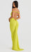 Open Back Pleated Fitted Maxi Dress