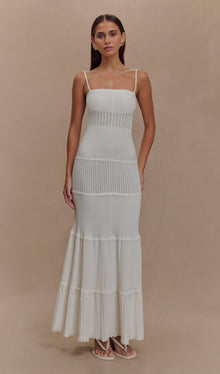 Pointelle Knit Maxi Dress