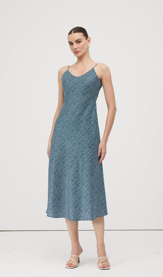 Polka Dot Print Midi Dress