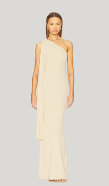 One Shoulder Tie Maxi Dress