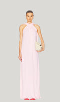 Twisted Georgette Gown Maxi Dress