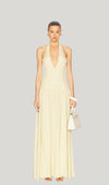 Halter V Neck Maxi Dress