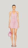 Sheer Ruffled Tank Mini Dress