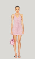 Sheer Ruffled Tank Mini Dress