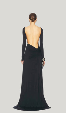 Jersey Open Back Maxi Dress