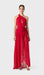 One Shoulder Georgette Maxi Dress