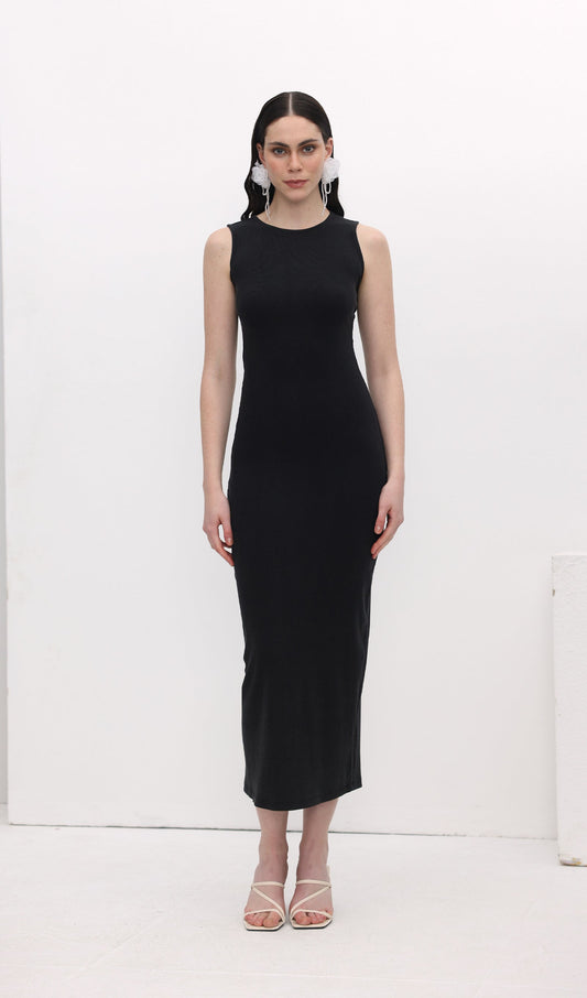 Ribbed Bodycon Midi Dress