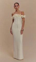 Ruffle Off Shoulder Maxi Dress