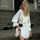 Short Dress Long Sleeve Boho Chic