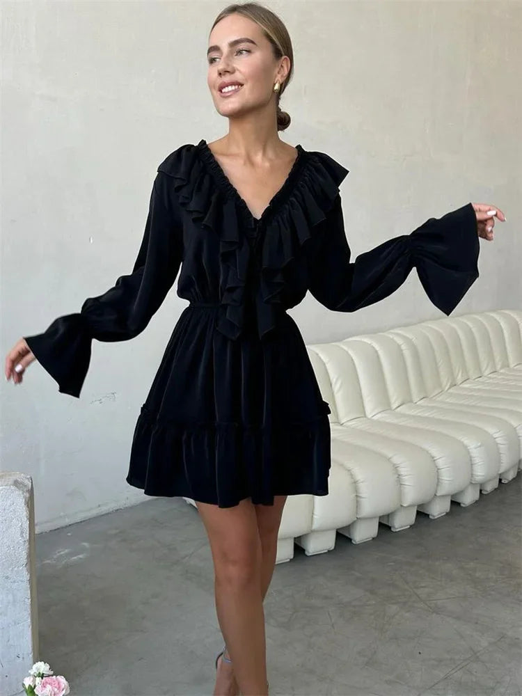 Short Dress Long Sleeve Boho Chic