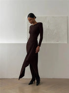 Asymmetrical Pleated Mini Dress with Train