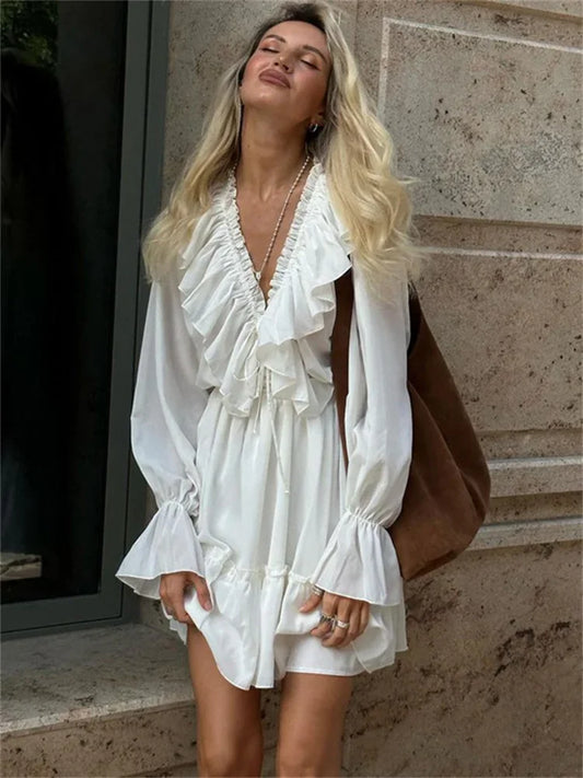Short Dress Long Sleeve Boho Chic