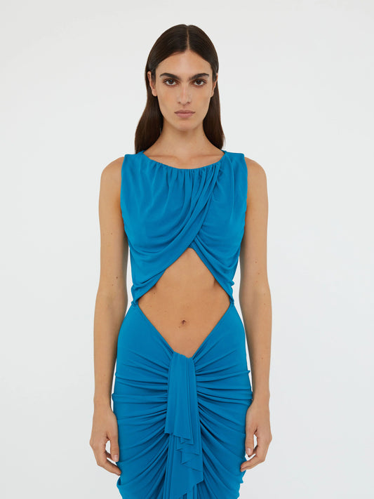 Bateau Drape Disconnect Tank Dress