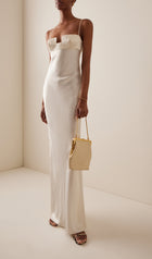 Satin Bustier Maxi Dress