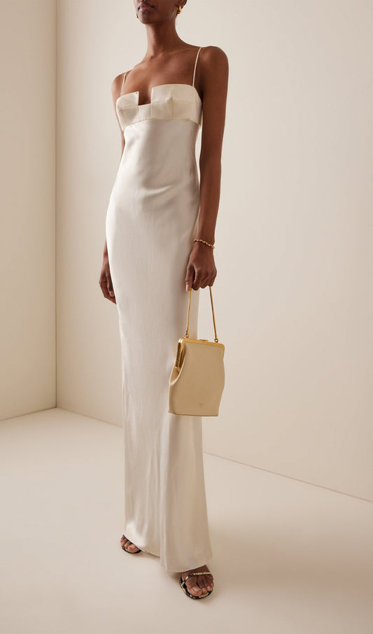 Satin Bustier Maxi Dress
