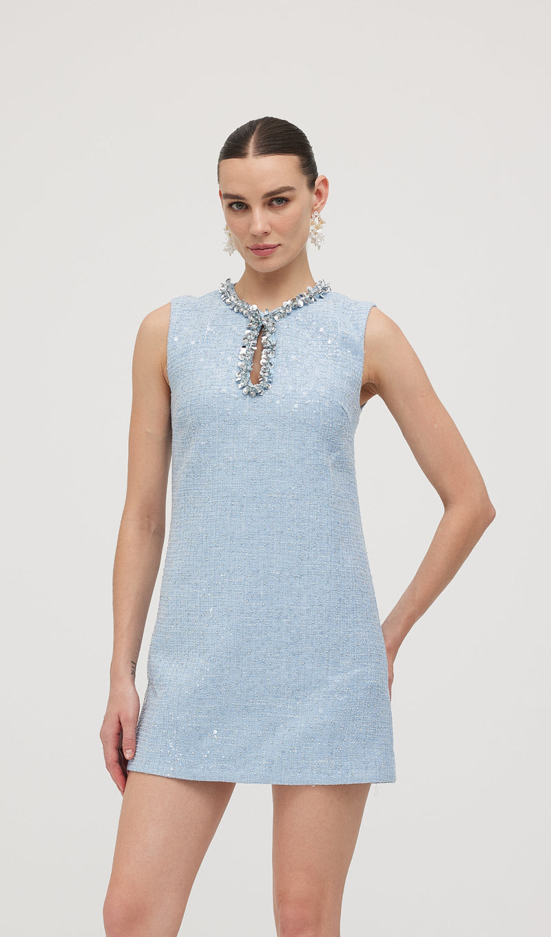 Sequin Boucle Mini Dress
