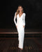 Long Sleeve Sexy V-Neck Mesh Bodycon Long Dress