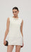 Sleeveless Bow Sequined Mini Dress
