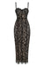 Slip Lace-detailing Midi Dress