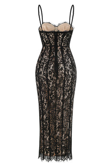 Spaghetti Strap Lace Bodycon Dress
