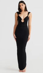 Solid Bodycon Maxi Dress