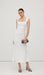 Square Neck Crepe Midi Dress