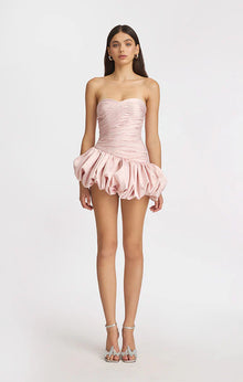 Balloon Draped Mini Dress