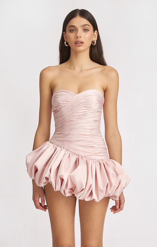 Balloon Draped Mini Dress