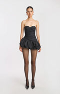 Balloon Draped Mini Dress