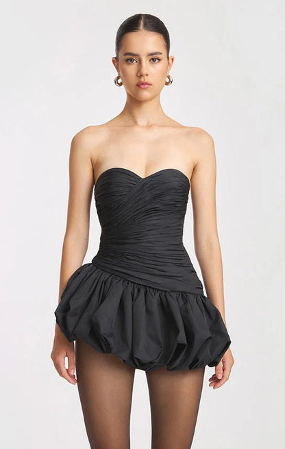 Balloon Draped Mini Dress