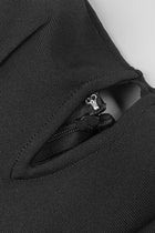 Fitted strapless mermaid cut sable crew long dress