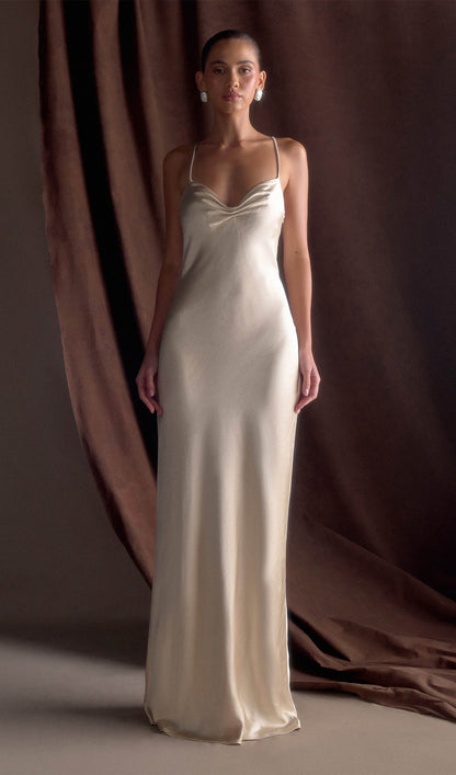 Sweetheart Satin Maxi Dress
